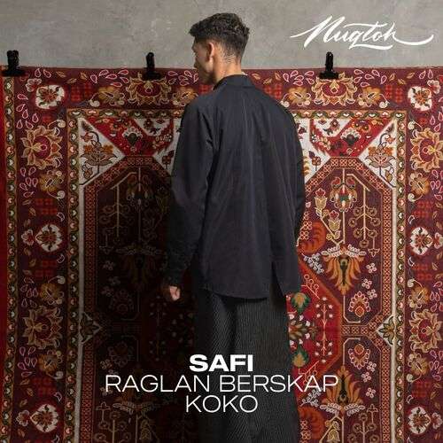 NUQTOH x ABYAD | SAFI Raglan Beskap Koko | Koko Kerah Tinggi Modern dengan Detail Belah Depan - Image 3