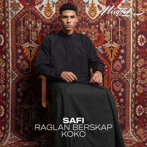 NUQTOH x ABYAD | SAFI Raglan Beskap Koko | Koko Kerah Tinggi Modern dengan Detail Belah Depan - Image 2