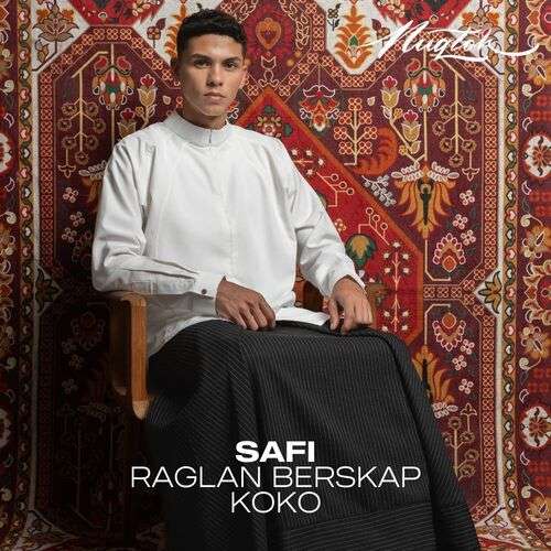 NUQTOH x ABYAD | SAFI Raglan Beskap Koko | Koko Kerah Tinggi Modern dengan Detail Belah Depan - Image 5