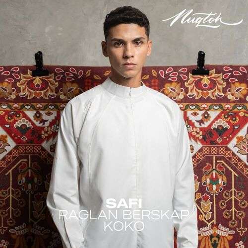 NUQTOH x ABYAD | SAFI Raglan Beskap Koko | Koko Kerah Tinggi Modern dengan Detail Belah Depan - Image 6
